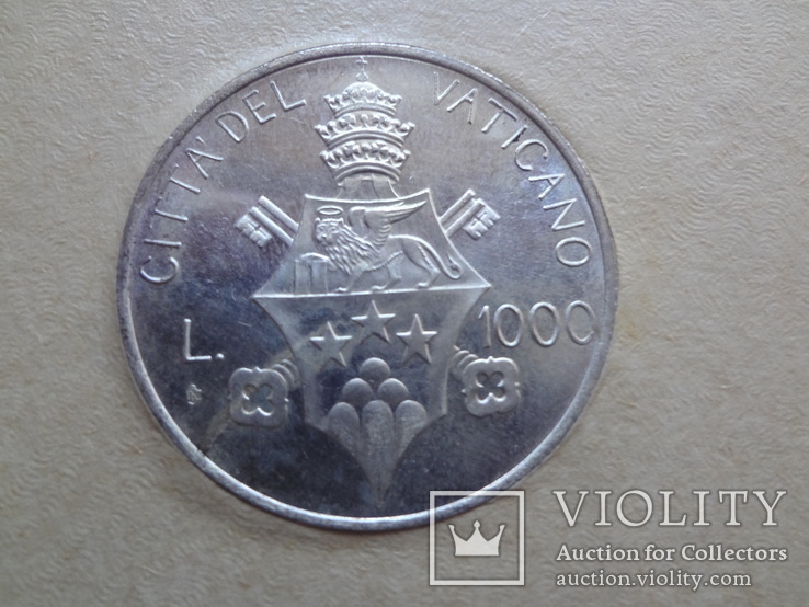 1000  лир 1978  Ватикан буклет серебро, фото №4