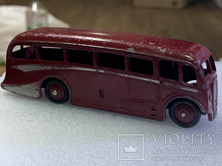Dinky Toys № 281 Роскошный туристический автобус Maroon / Silver Flash Очень редкий., фото №4
