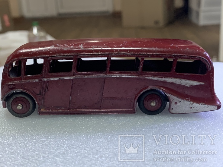 Dinky Toys № 281 Роскошный туристический автобус Maroon / Silver Flash Очень редкий., фото №5