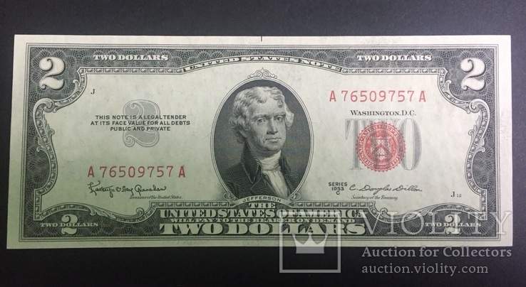 2$ 1953 UNC, фото №2