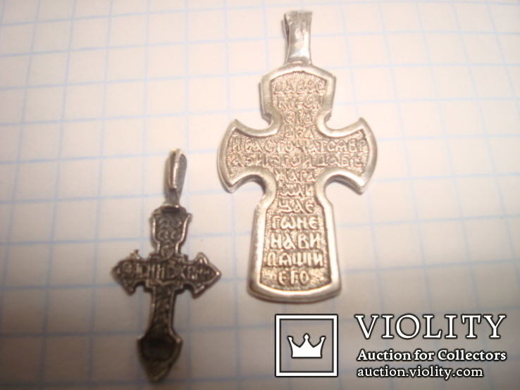 Крест серебро 925*  и маленький крестик как бонус - серебро 925*, фото №8