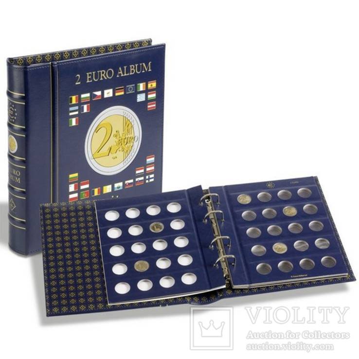 Альбом VISTA для монет номиналом в 2 евро с футляром