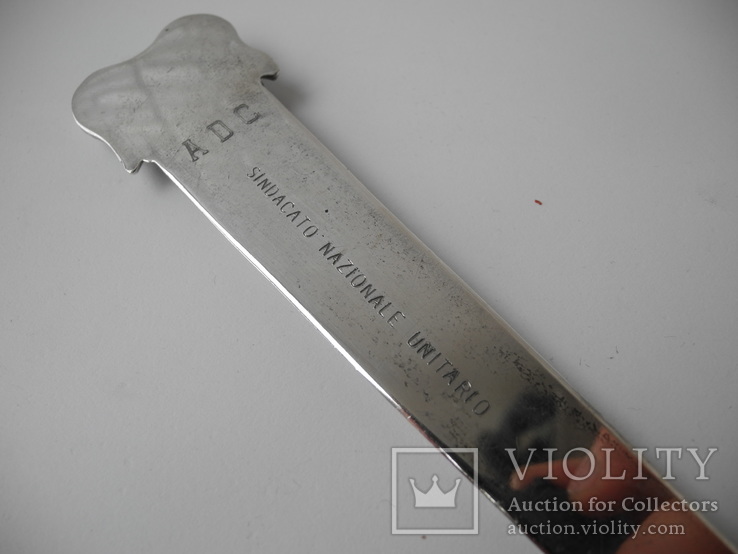 Винтажный нож для писем подписной ( серебро 800 пр , вес 72 гр ), фото №7