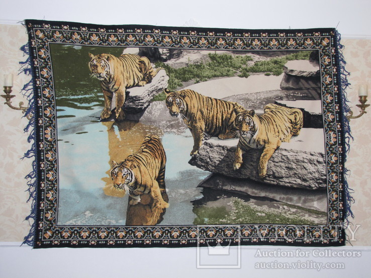 Винтажный ковер Тигры старая Европа, фото №2