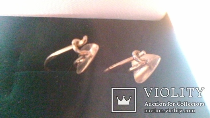 Сережки срібні з позолотою 1957 р., фото №6