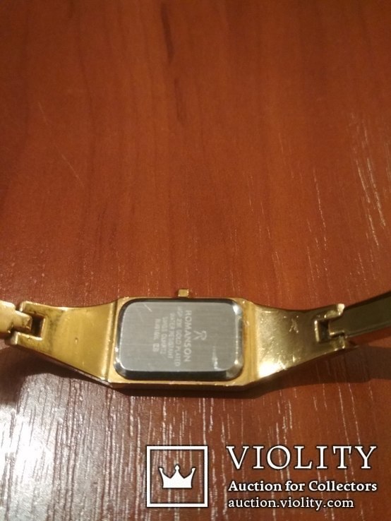 Фирменные позолоченные часы "Romanson" 23 карата  Швейцария (кварц) RM 9188L (za)., фото №9