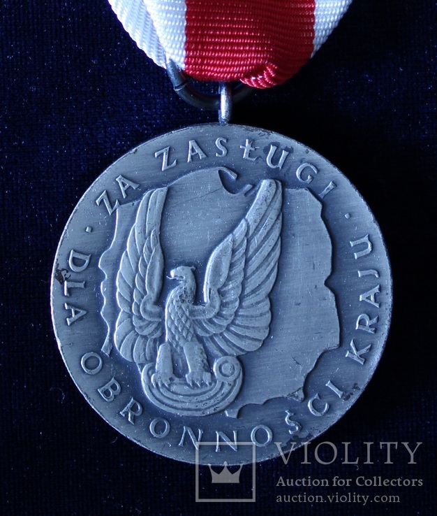 Польша. Медаль "За заслуги при защите страны". Серебряная степень., фото №2