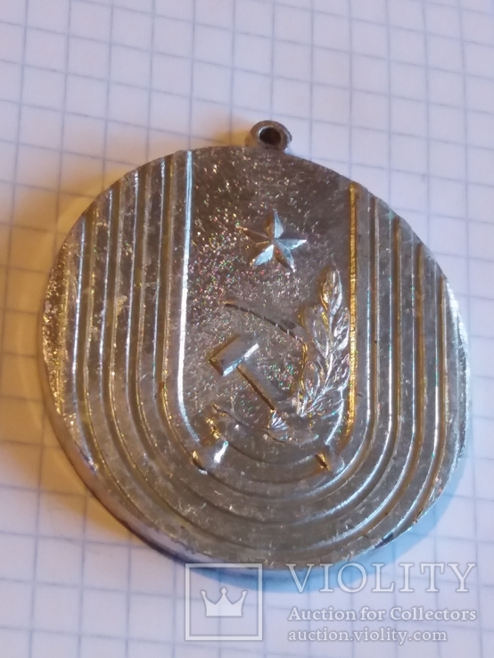 Медаль с символикой ссср,серп молот звезда, фото №2
