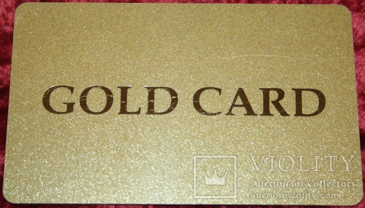274.Пластиковая дисконтная клубная карта "Gold card", фото №2