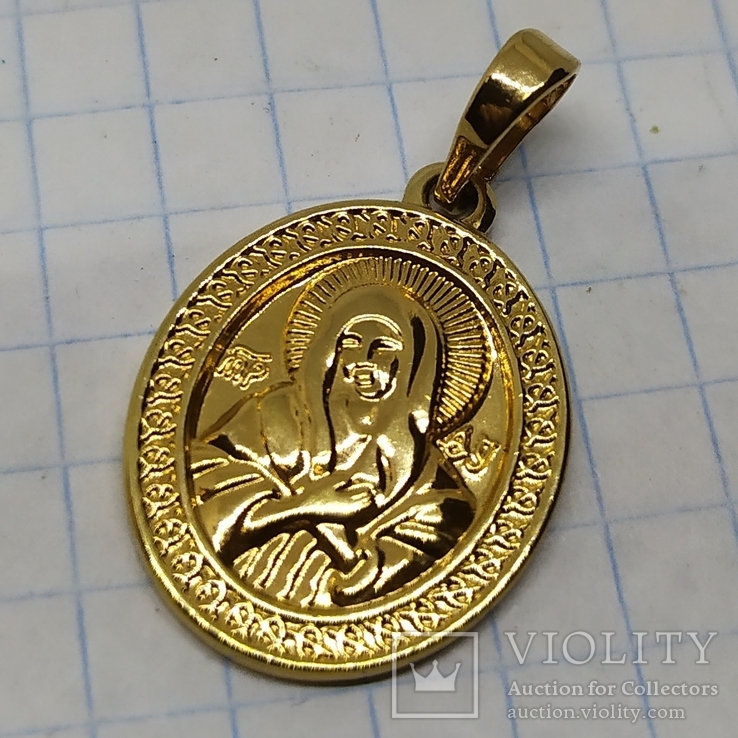 Медальон Дева Мария с клеймом ХР. Новый, фото №3