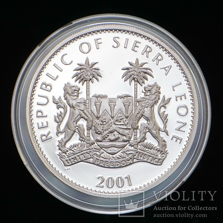 10 Долларов 2001 Буйвол / Большая Африканская Пятерка Сафари, Сьерра Леоне Позолота, фото №3