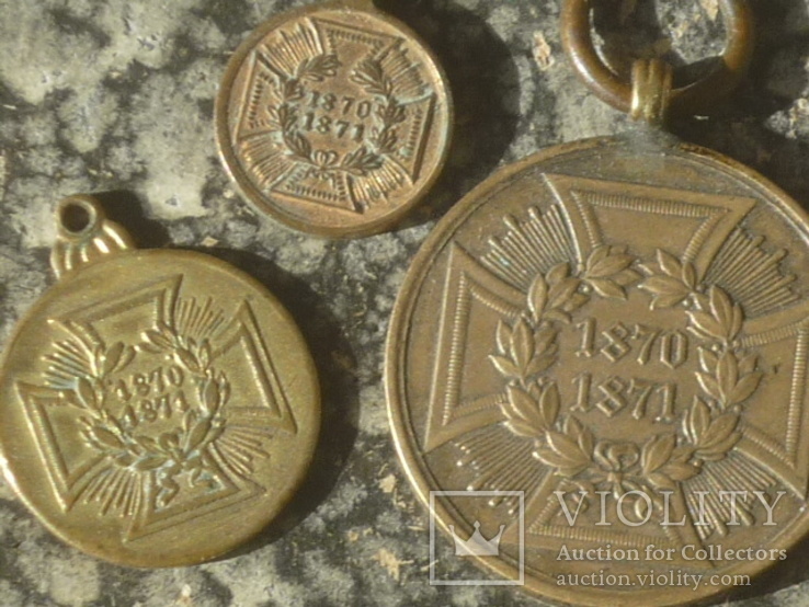 Комплект медалей "1870-1871"+ книжка., фото №2
