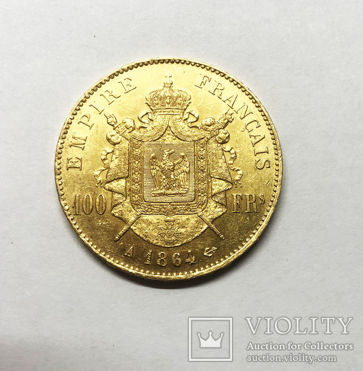 100 франков 1864 года., фото №2