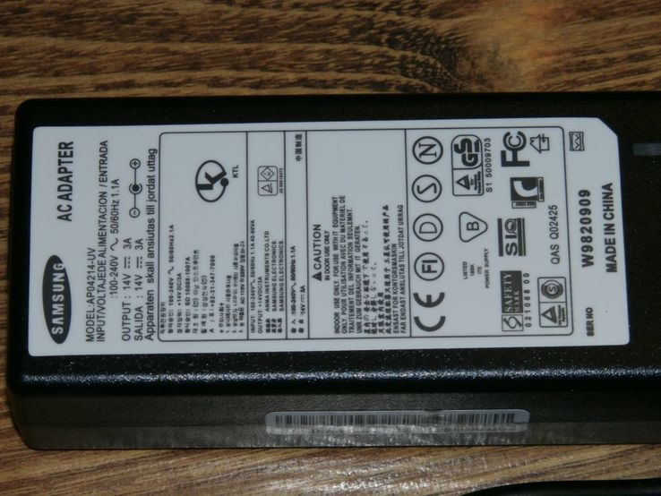 Блок питания для ноутбука Samsung 14v3a 6.5*4.4, photo number 3