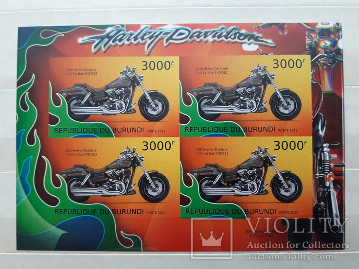 Бурунди 2012 Транспорт Harley Davidson 2010 CVO Fat Bob FXDFSE2  MNH