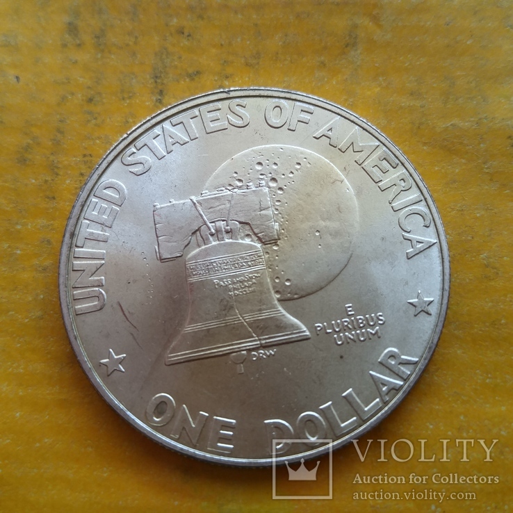  США 1 доллар 1976 серебро  Лунный