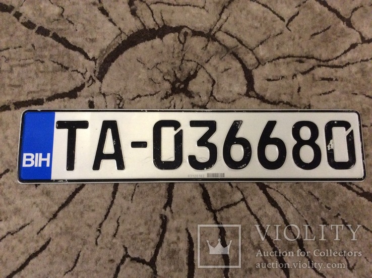 Номерной знак автомобильный номер Босния и Герцеговина