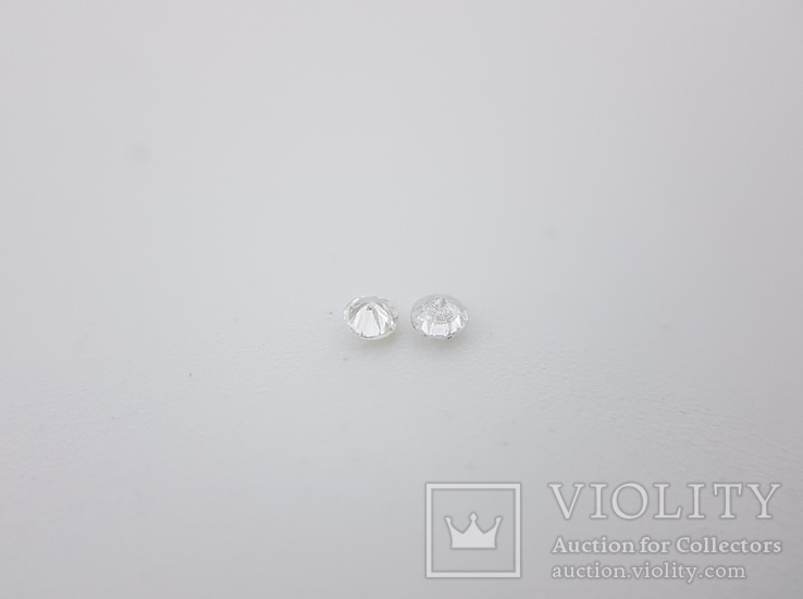 Пара натуральных бриллиантов 1,69 мм, фото №2