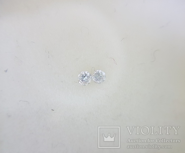 Пара натуральных бриллиантов 1,69 мм, фото №4