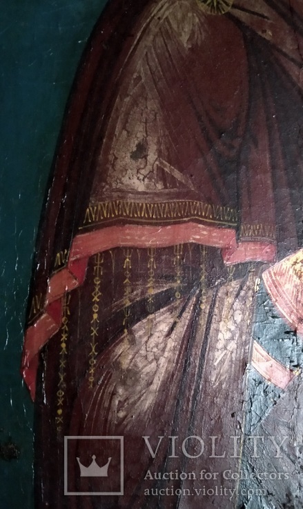 Икона Богородица Тихвинская, 19 век, школьная, фото №11