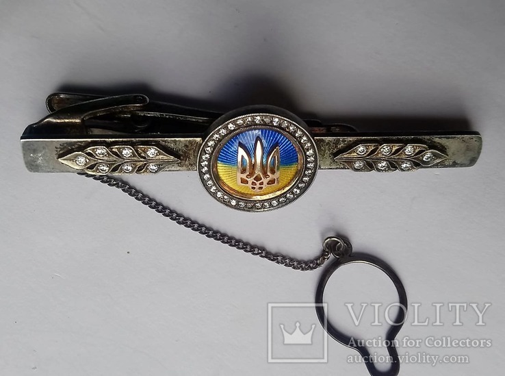 Зажим для галстука "Герб Украины"., фото №2
