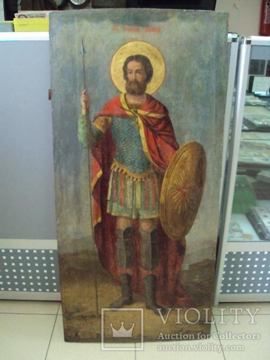 Икона Иван Воин 107.5 см х 52 см, фото №2