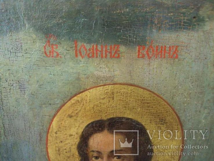 Икона Иван Воин 107.5 см х 52 см, фото №3