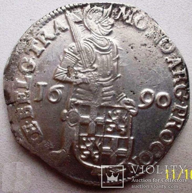 Срібний дукат 1690 р. Утрехт Нідерланди, фото №2