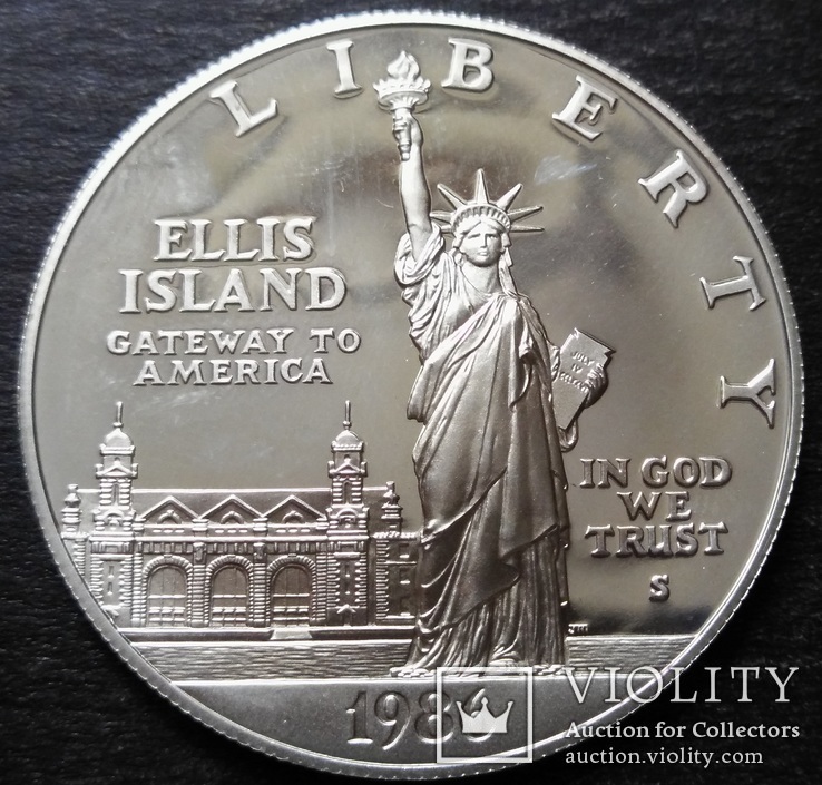 1 Доллар 1986 год 100 лет Статуе Свободы, США, Proof, Серебро, фото №2