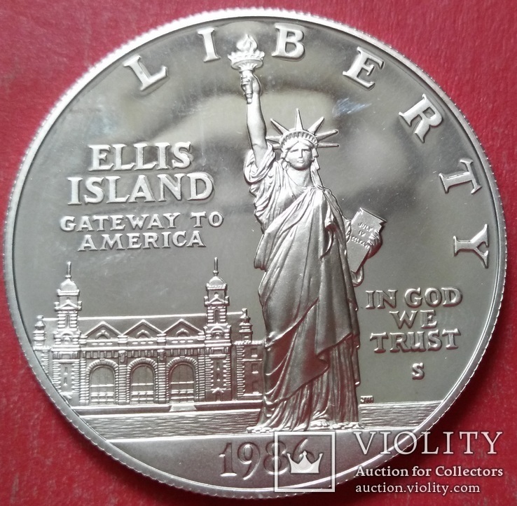 1 Доллар 1986 год 100 лет Статуе Свободы, США, Proof, Серебро, фото №4