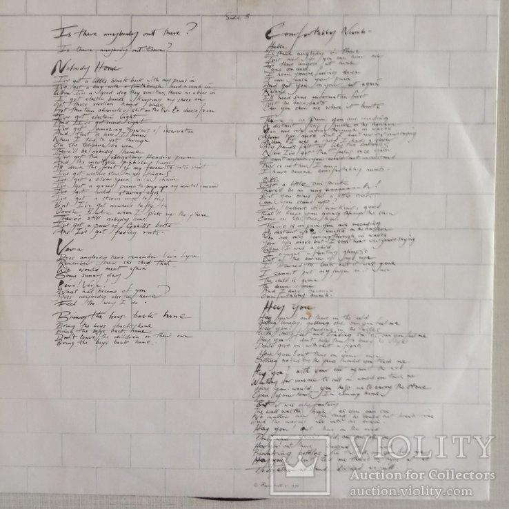 Пластинка Pink Floyd ‎The Wall 2LP, фото №9