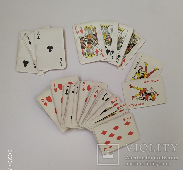 Коллекционные игральные карты, мини 52+2 листа, фото №7