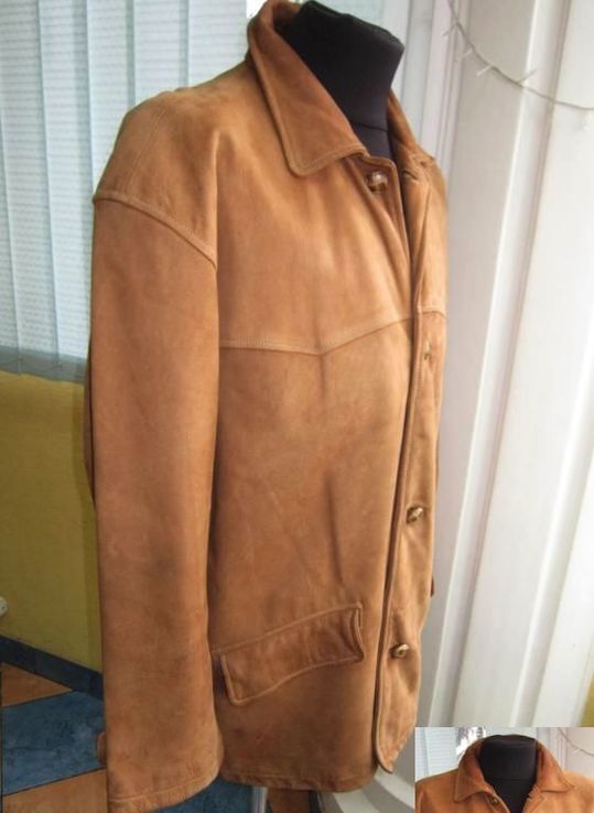Большая кожаная мужская куртка HM Leather System. Германия. Лот 778, фото №2