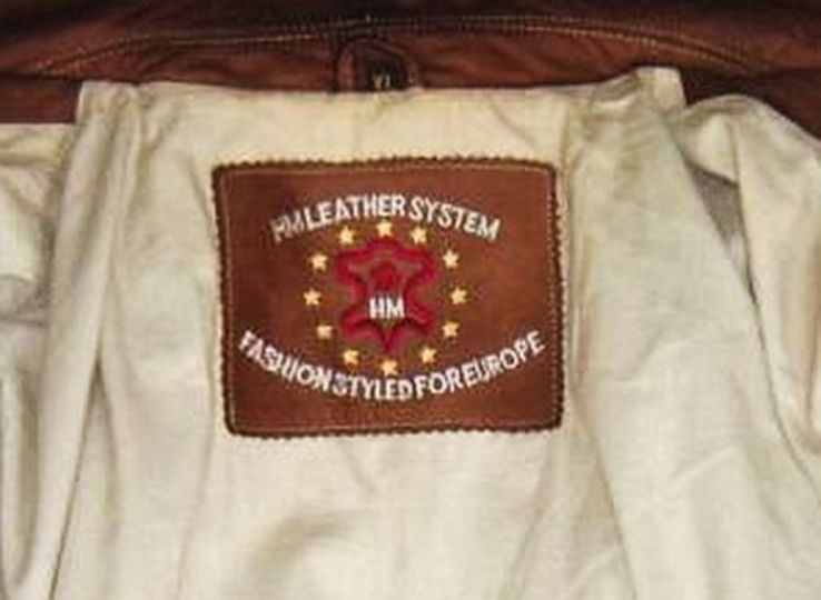 Большая кожаная мужская куртка HM Leather System. Германия. Лот 778, фото №8