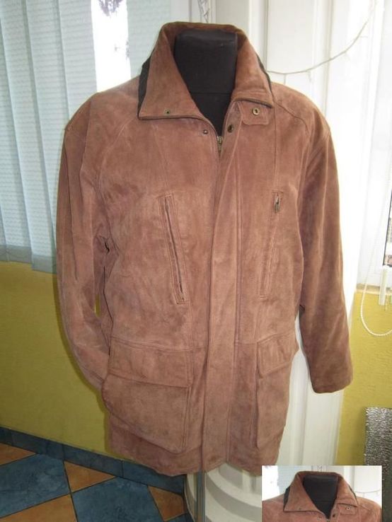 Большая кожаная мужская куртка HEINE. Германия. Лот 779, фото №2