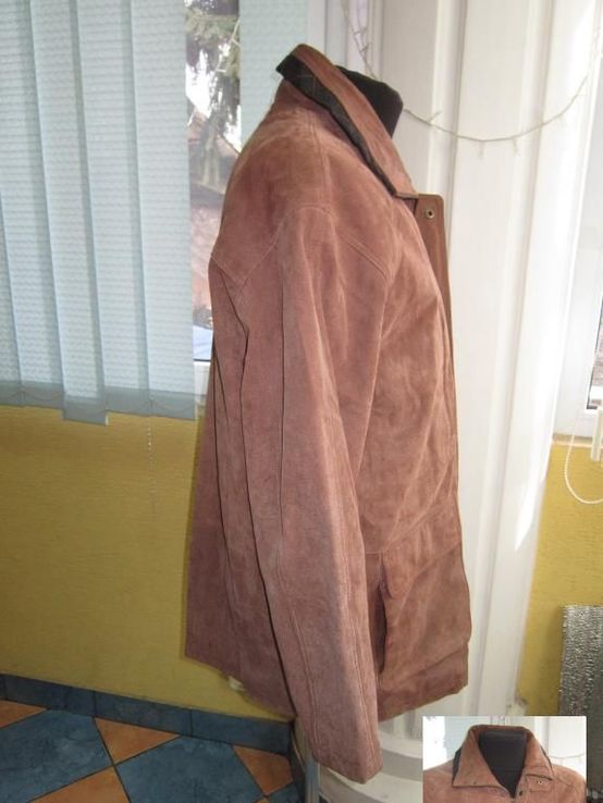 Большая кожаная мужская куртка HEINE. Германия. Лот 779, фото №6