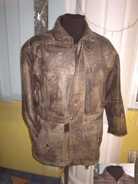 Большая кожаная мужская куртка. Турция. Лот 781, фото №2
