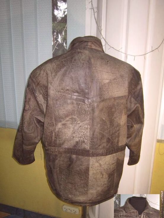 Большая кожаная мужская куртка. Турция. Лот 781, фото №4