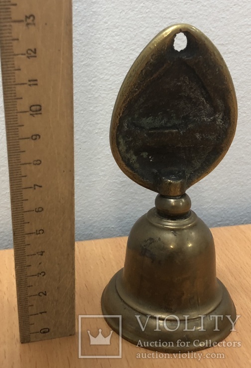 Коллекционный старинные бронзовый колокольчик, фото №3