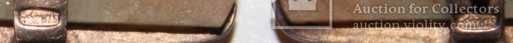 Серебрянные позолоченные запонки СССР с натуральным камнем (проба 875.,6СЮ), фото №7