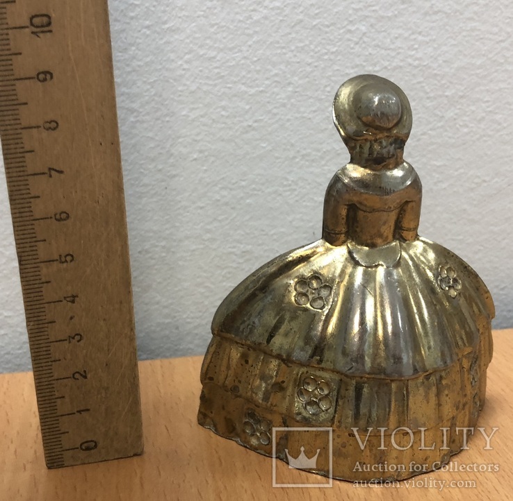 Коллекционный металлический колокольчик с дворянкой, фото №4