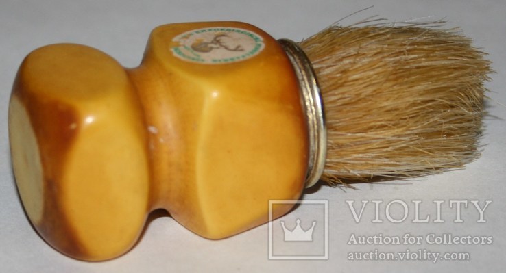 Винтажный помазок для бритья,бакелитовая рукоятка (63,9 грамма)ГДР, фото №7