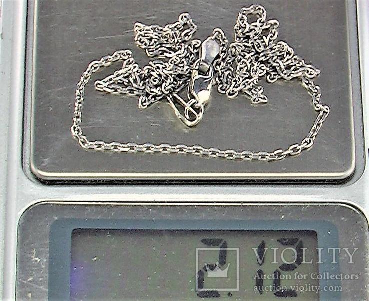 Цепочка серебро 925 проба 2,12 грамма длина 44 см, фото №6