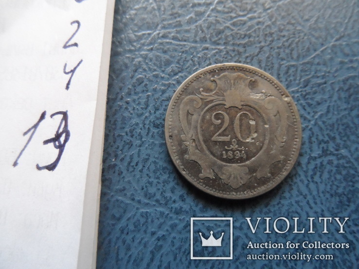 20  геллеров  1894   Австро-Венгрия     ($2.4.13)~, фото №4