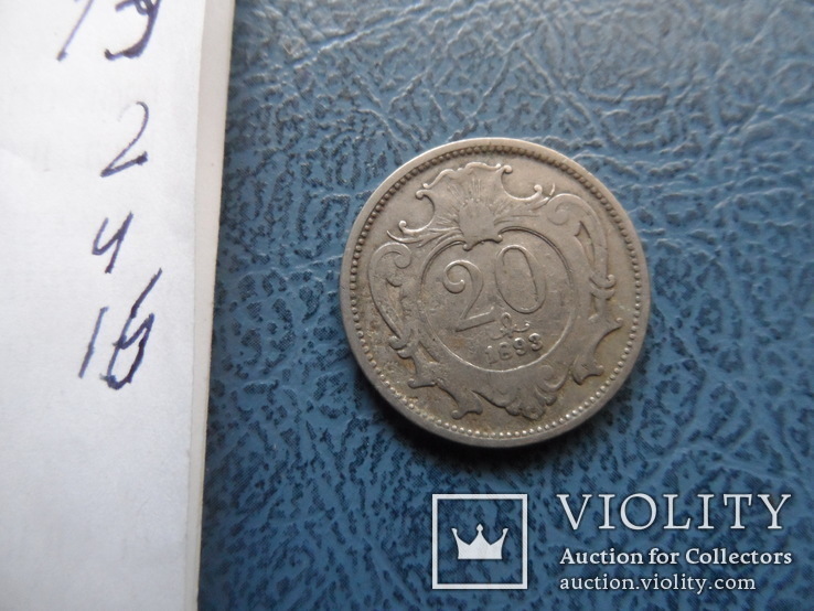 20  геллеров  1893   Австро-Венгрия     ($2.4.16)~, фото №4