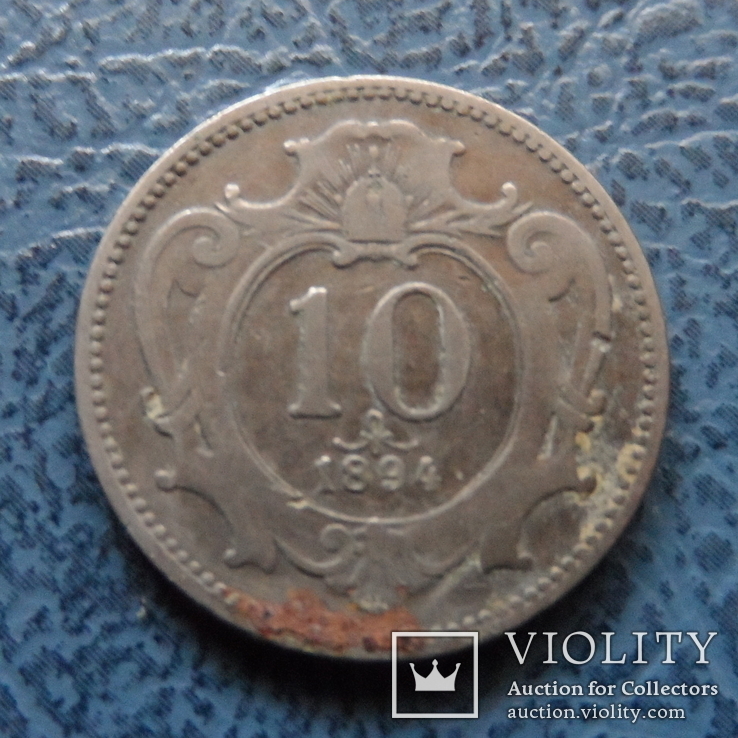 10  геллеров  1894   Австро-Венгрия     ($2.5.22)~, фото №2