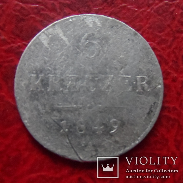 6 крейцеров 1849 Австро-Венгрия серебро (,12.1.38), фото №3