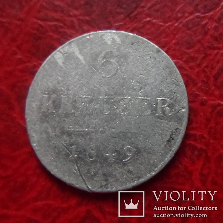 6 крейцеров 1849 Австро-Венгрия серебро (,12.1.38), фото №4