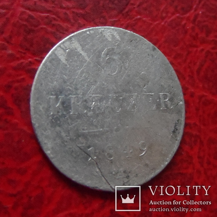 6 крейцеров 1849 Австро-Венгрия серебро (,12.1.38), фото №5
