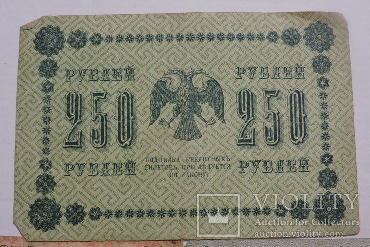 Боны 5,10 и 250 рублей 1918г, фото №3